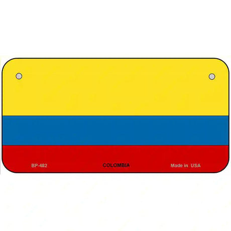Colombia Flag Metal Novelty License Plate 6" x 3" (BP)