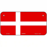 Denmark Flag Metal Novelty License Plate 6" x 3" (BP)