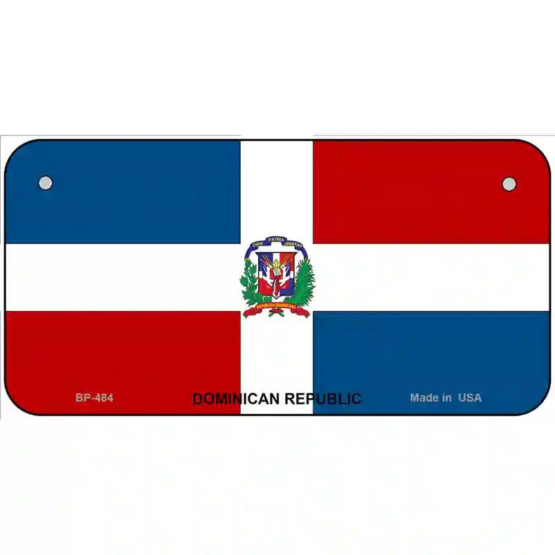Dominican Republic Flag Metal Novelty License Plate 6" x 3" (BP)