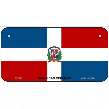 Dominican Republic Flag Metal Novelty License Plate 6" x 3" (BP)