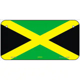 Jamaica Flag Metal Novelty License Plate 6" x 3" (BP)