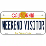 Weekend Vistor California Novelty Metal License Plate 6" x 3" (BP)