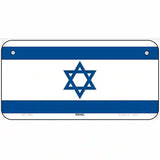 Israel Flag Metal Novelty License Plate 6" x 3" (BP)