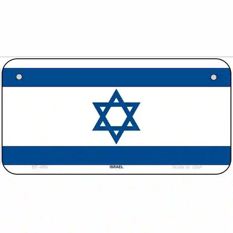 Israel Flag Metal Novelty License Plate 6" x 3" (BP)