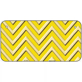 Yellow Light Yellow Chevron Metal Novelty License Plate 6" x 3" (BP)