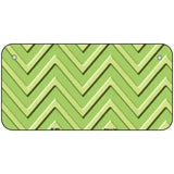Lime Green Lighter Lime Green Chevron Metal Novelty License Plate 6" x 3" (BP)