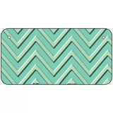 Mint Light Mint Chevron Metal Novelty License Plate 6" x 3" (BP)