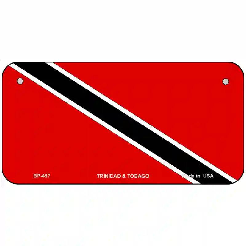 Trinidad Tobago Flag Metal Novelty License Plate 6" x 3" (BP)