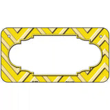 Yellow Light Yellow Scallop Chevron Metal Novelty License Plate 6" x 3" (BP)