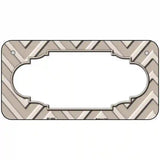 Tan Light Tan Scallop Chevron Metal Novelty License Plate 6" x 3" (BP)