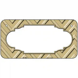 Gold Light Gold Scallop Chevron Metal Novelty License Plate 6" x 3" (BP)