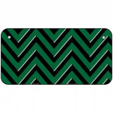 Green Black Chevron Metal Novelty License Plate 6" x 3" (BP)