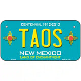 Taos Teal New Mexico Novelty License Plate 6" x 3" (BP)