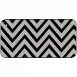 Grey Black Chevron Metal Novelty License Plate 6" x 3" (BP)