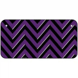 Purple Black Chevron Metal Novelty License Plate 6" x 3" (BP)