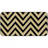 Gold Black Chevron Metal Novelty License Plate 6" x 3" (BP)