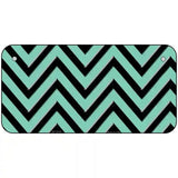 Mint Black Chevron Metal Novelty License Plate 6" x 3" (BP)
