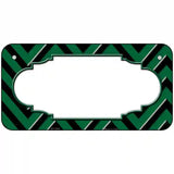 Green Black Chevron Scallop Metal Novelty License Plate 6" x 3" (BP)