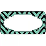 Mint Black Chevron Scallop Metal Novelty License Plate 6" x 3" (BP)