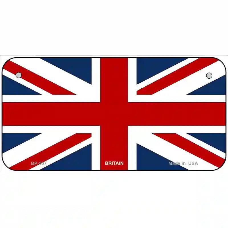 Britain Flag Metal Novelty License Plate 6" x 3" (BP)
