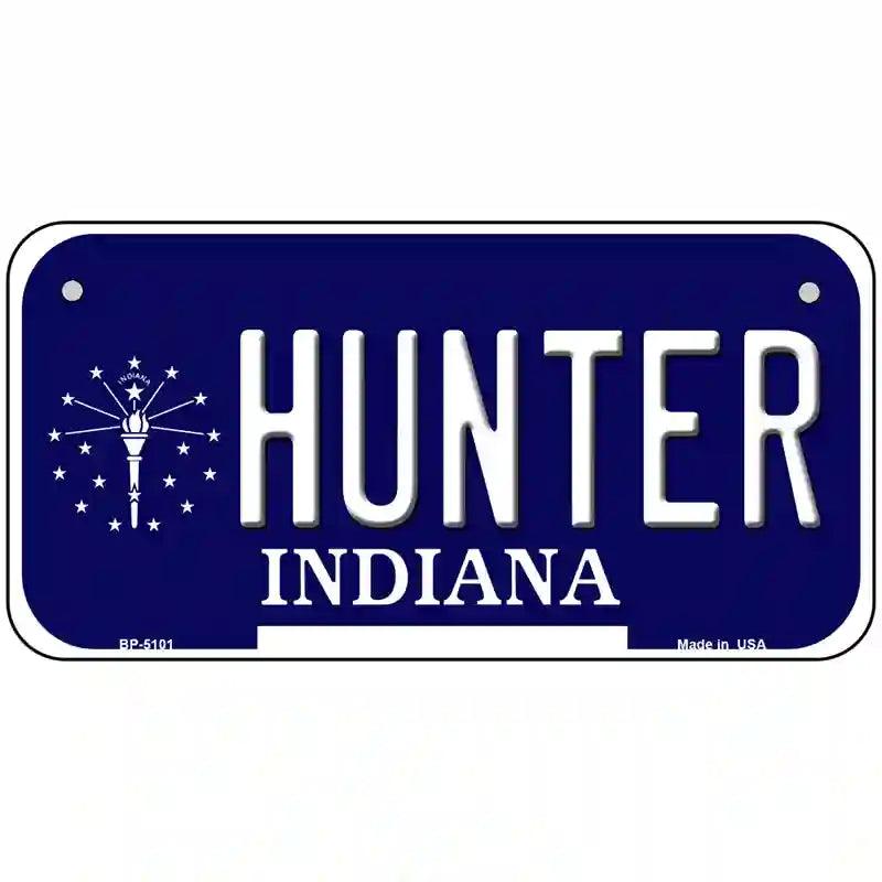 Hunter Indiana State Metal Novelty License Plate 6" x 3" (BP)