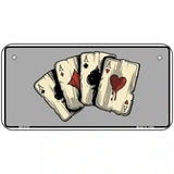 Four Aces Cards Novelty Metal License Plate 6" x 3" (BP)