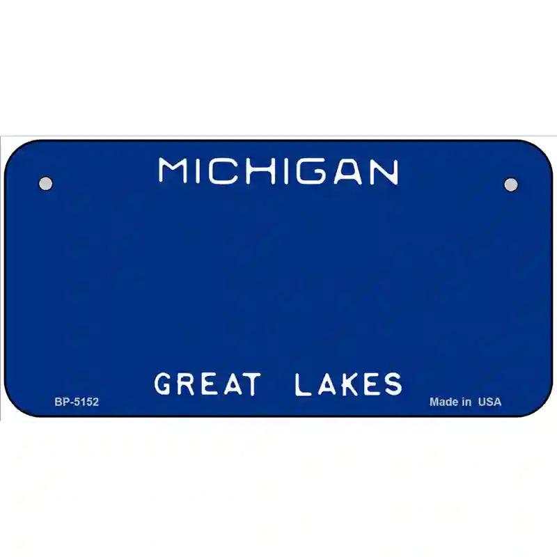 Michigan Great Lakes Plate Novelty State Blank Metal License Plate 6" x 3" (BP)