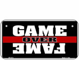 Game Over Fame Metal Novelty License Plate 6" x 3" Bicycle (BP)