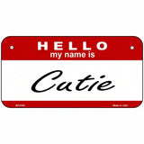 Cutie Metal Novelty License Plate 6" x 3" (BP)