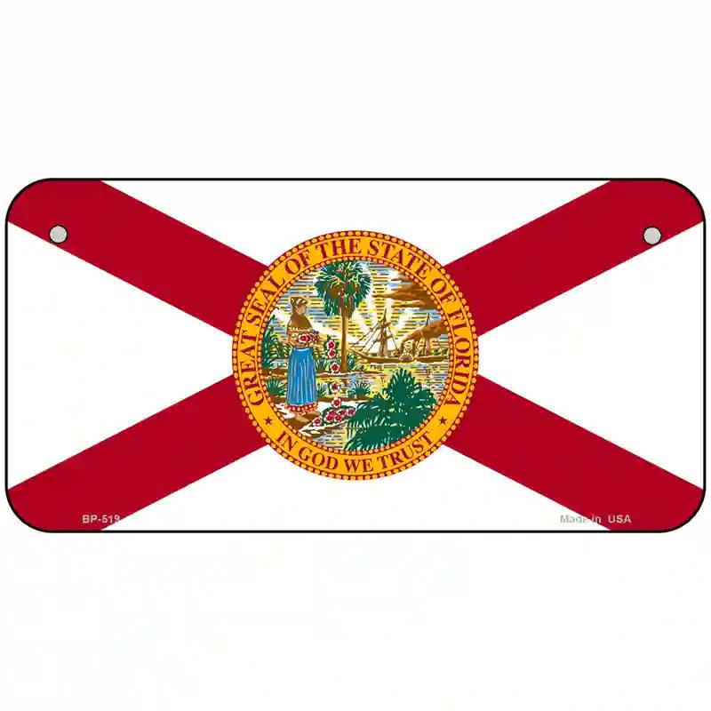 Florida State Flag Metal Novelty License Plate 6" x 3" (BP)