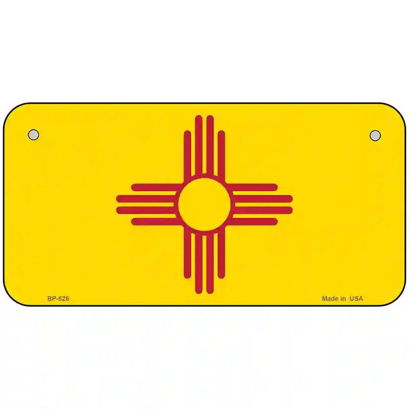 New Mexico State Flag Metal Novelty License Plate 6" x 3" (BP)