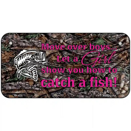 Move Over Boys Metal Novelty License Plate 6" x 3" (BP)