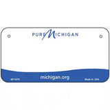 Pure Michigan Blank Novelty Metal License Plate 6" x 3" (BP)
