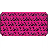 Pink Black Anchor Metal Novelty License Plate 6" x 3" (BP)