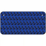 Blue Black Anchor Metal Novelty License Plate 6" x 3" (BP)