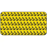 Yellow Black Anchor Metal Novelty License Plate 6" x 3" (BP)