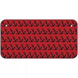 Red Black Anchor Metal Novelty License Plate 6" x 3" (BP)