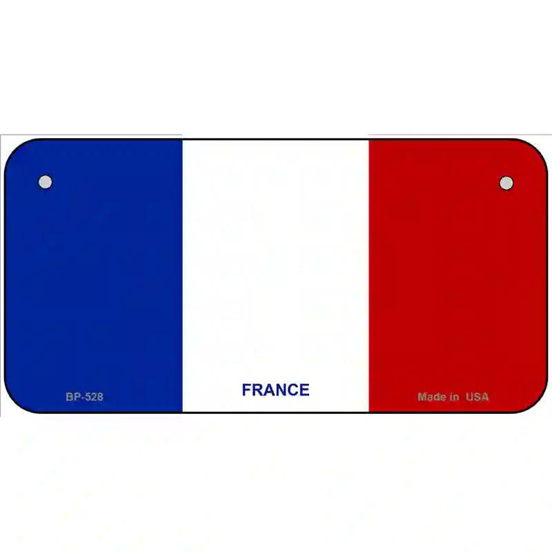 France Flag Metal Novelty License Plate 6" x 3" (BP)