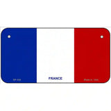 France Flag Metal Novelty License Plate 6" x 3" (BP)