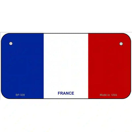 France Flag Metal Novelty License Plate 6" x 3" (BP)