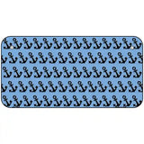 Light Blue Black Anchor Metal Novelty License Plate 6" x 3" (BP)