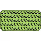 Lime Green Black Anchor Metal Novelty License Plate 6" x 3" (BP)