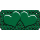 Green Black Anchor Green Heart Center Metal Novelty License Plate 6" x 3" (BP)