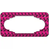 Pink Black Anchor Scallop Center Metal Novelty License Plate 6" x 3" (BP)