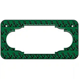Green Black Anchor Scallop Center Metal Novelty License Plate 6" x 3" (BP)