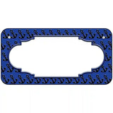 Blue Black Anchor Scallop Center Metal Novelty License Plate 6" x 3" (BP)