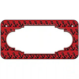 Red Black Anchor Scallop Center Metal Novelty License Plate 6" x 3" (BP)