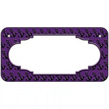 Purple Black Anchor Scallop Center Metal Novelty License Plate 6" x 3" (BP)