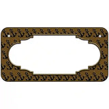 Brown Black Anchor Scallop Center Metal Novelty License Plate 6" x 3" (BP)