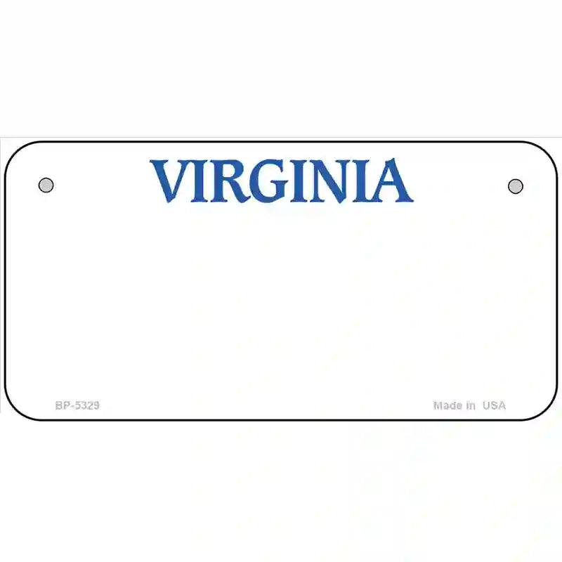 Virginia Blank Novelty Metal License Plate 6" x 3" (BP)